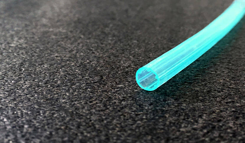 Silikonschlauch mit inneren Profil blau transparent