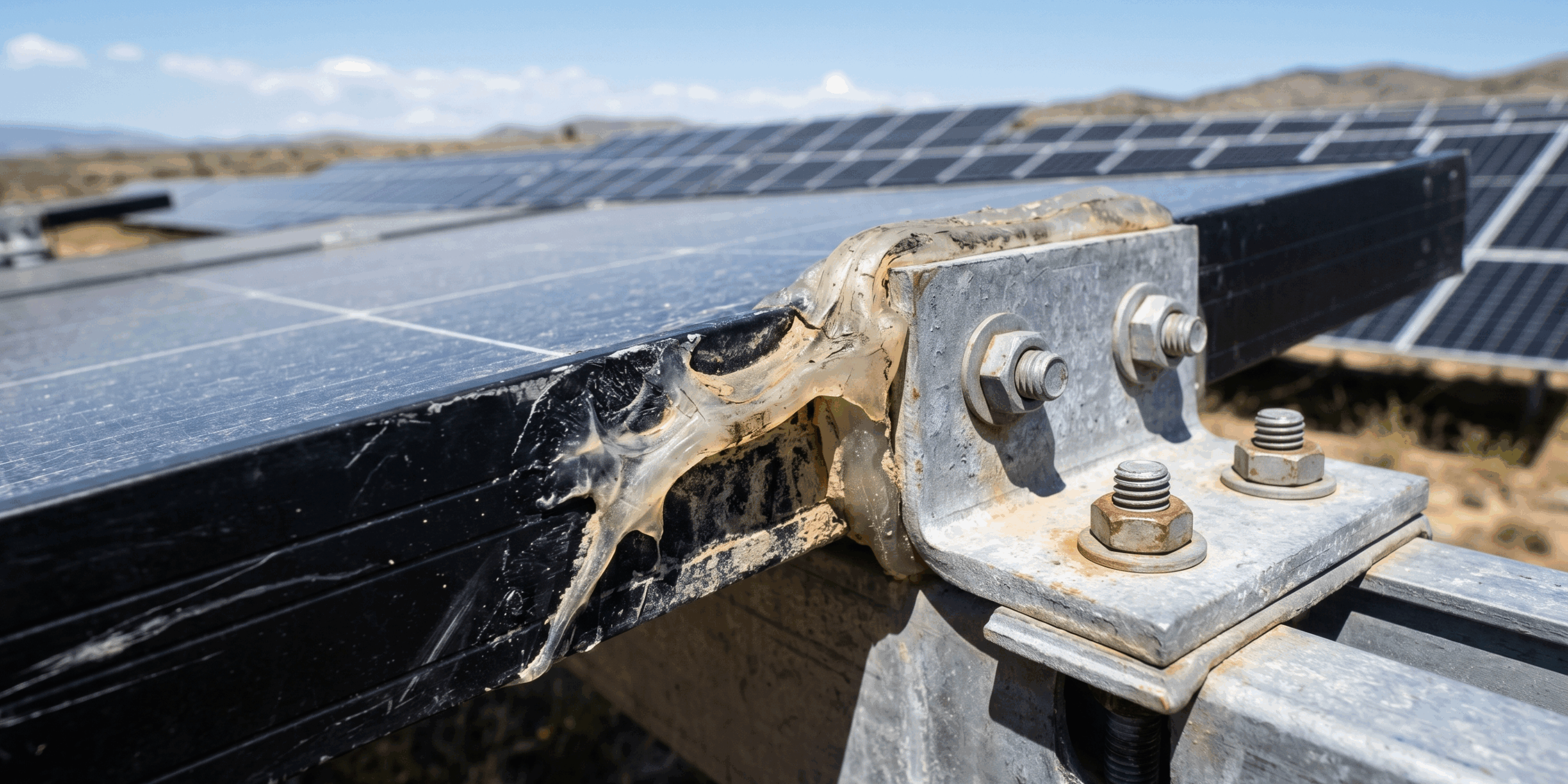 UV-beständiges Silikon im Außeneinsatz auf Solarpanel
