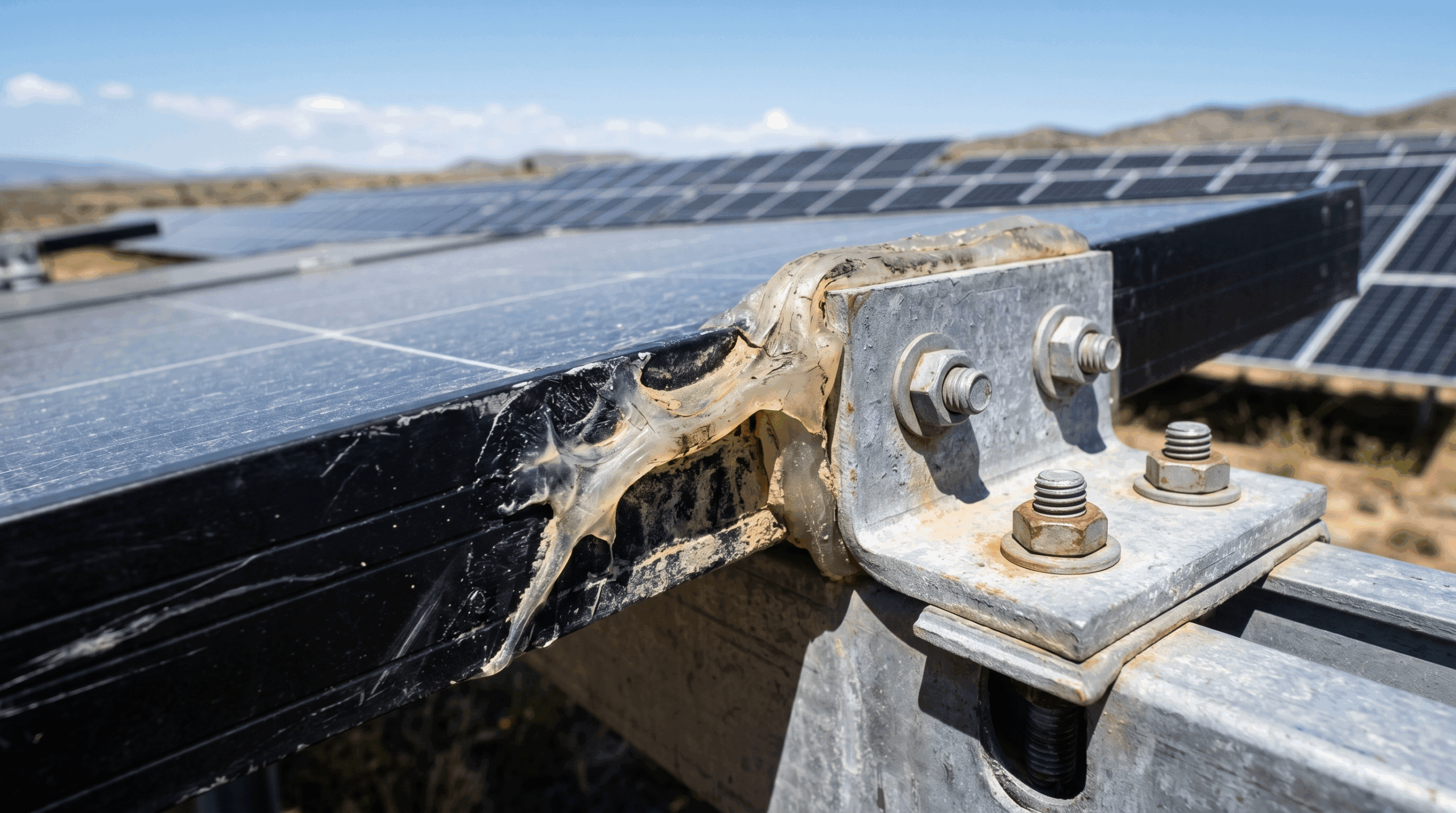 UV-beständiges Silikon im Außeneinsatz auf Solarpanel